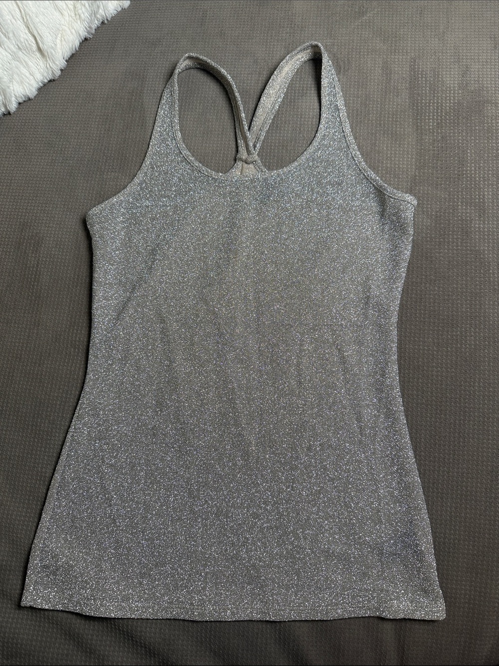 Express Silver Shimmer Racerback Camisole